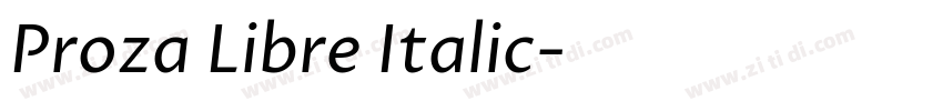 Proza Libre Italic字体转换